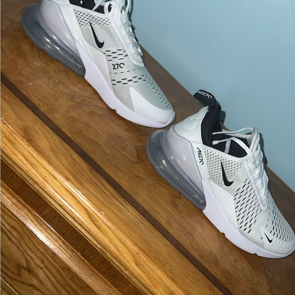 Nike Air Max 270 White and Black Sneakers